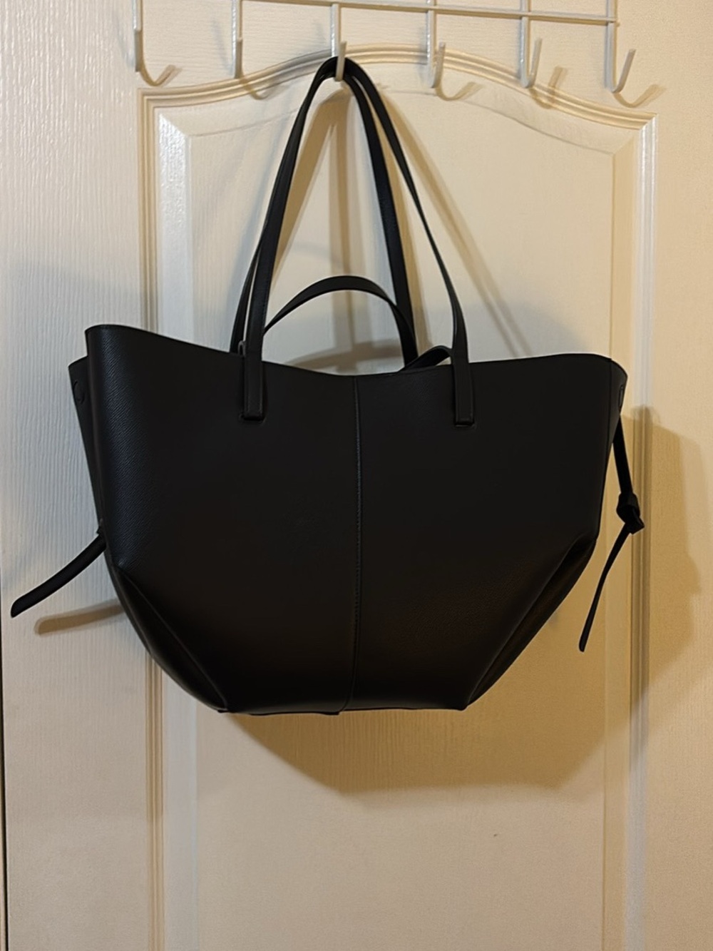 Black Structured Tote Bag - Women
